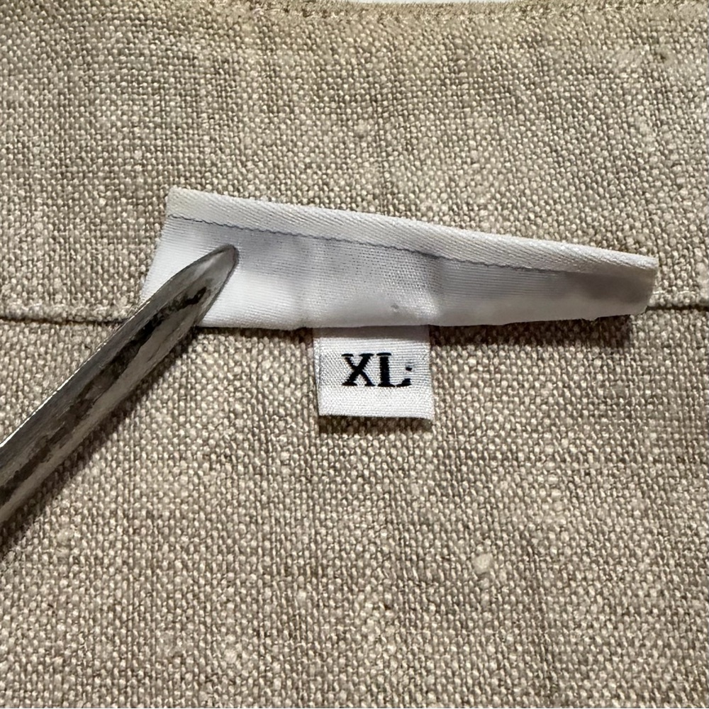 Bryn Walker Beige Linen Single Button Jacket Shru… - image 8